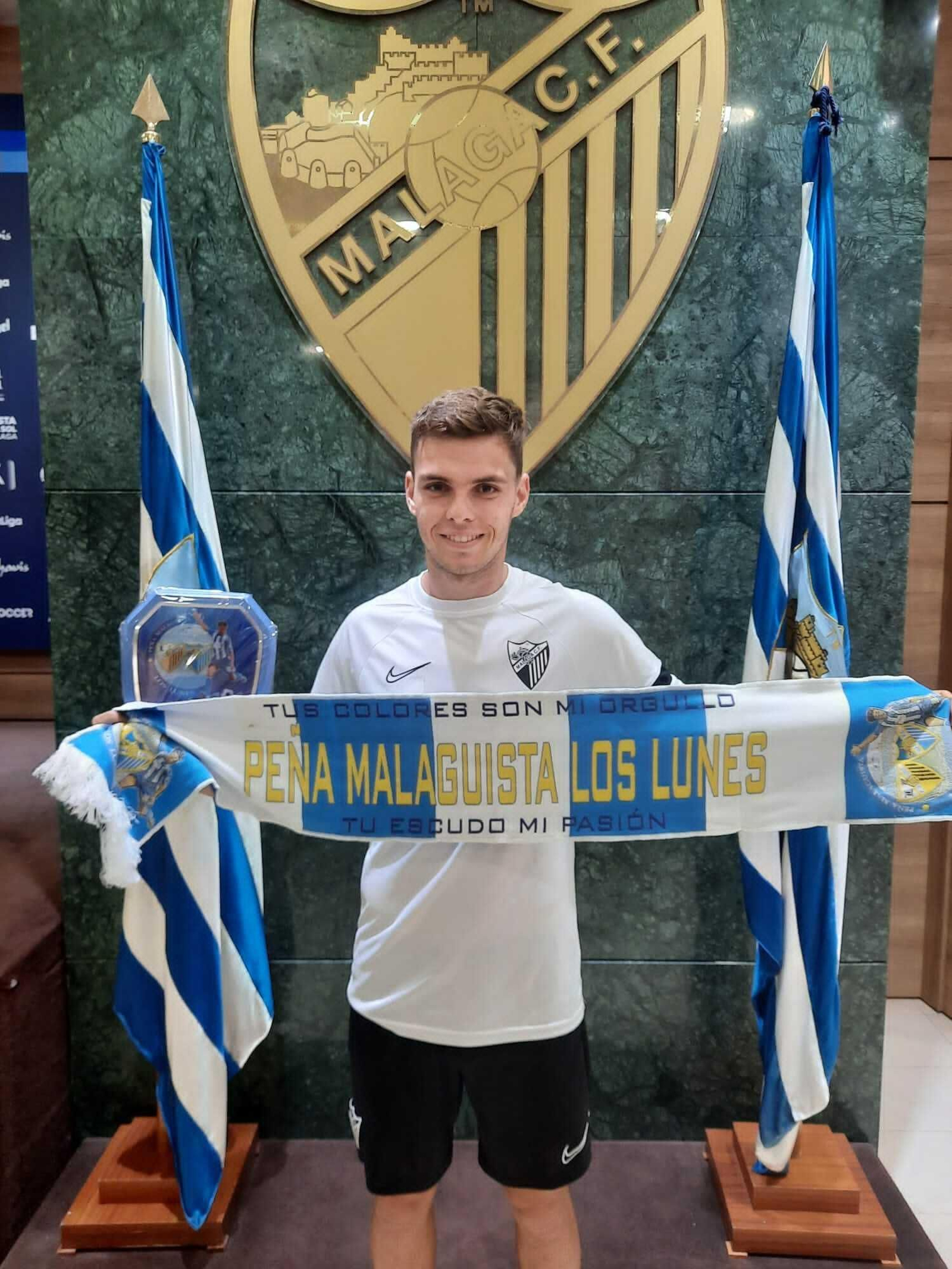 Aleix Febas, premiado por la Peña Malaguista Los Lunes