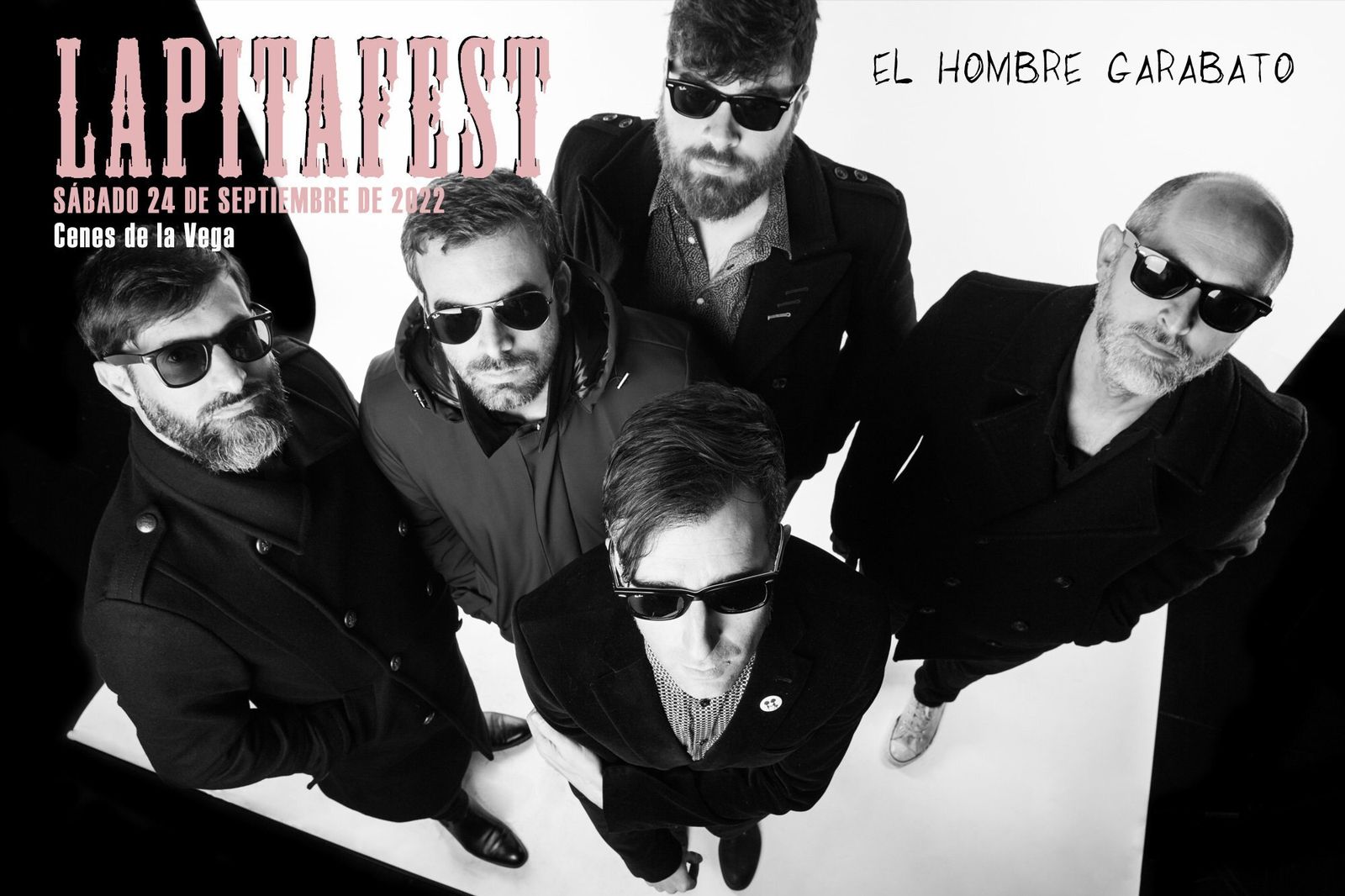 Cartel promocional de la actuación de El Hombre Garabato en La Pita Fest