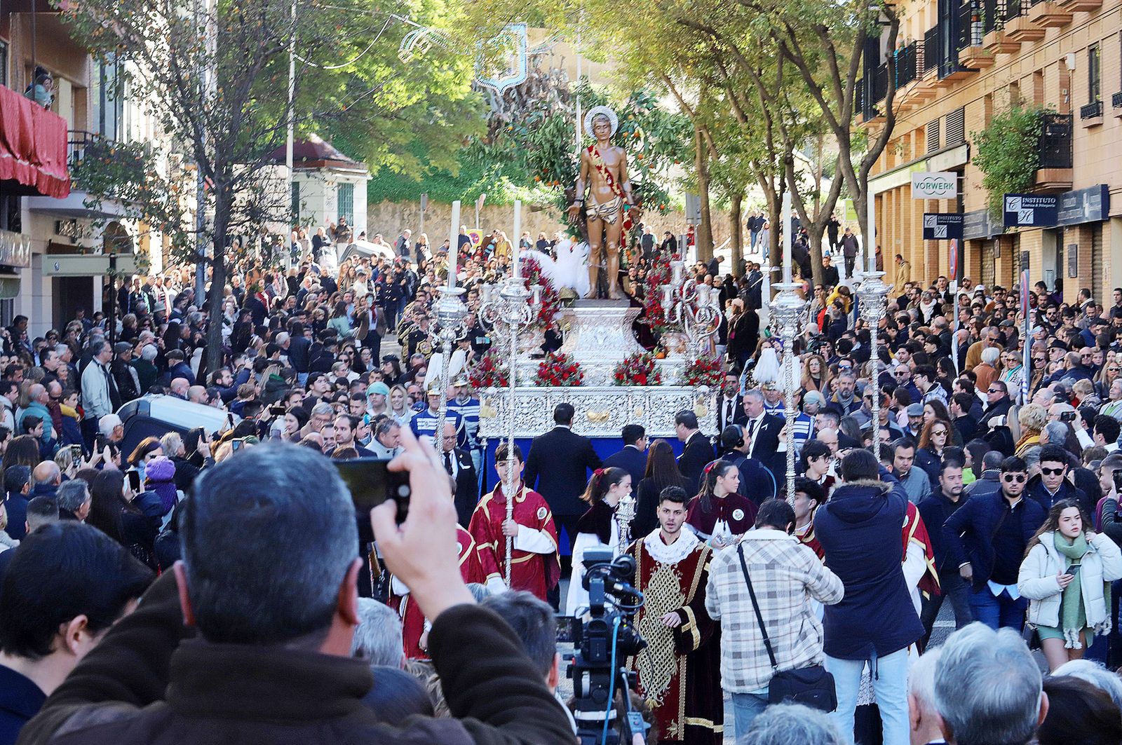 Imágenes de la procesión de San Sebastián en Huelva