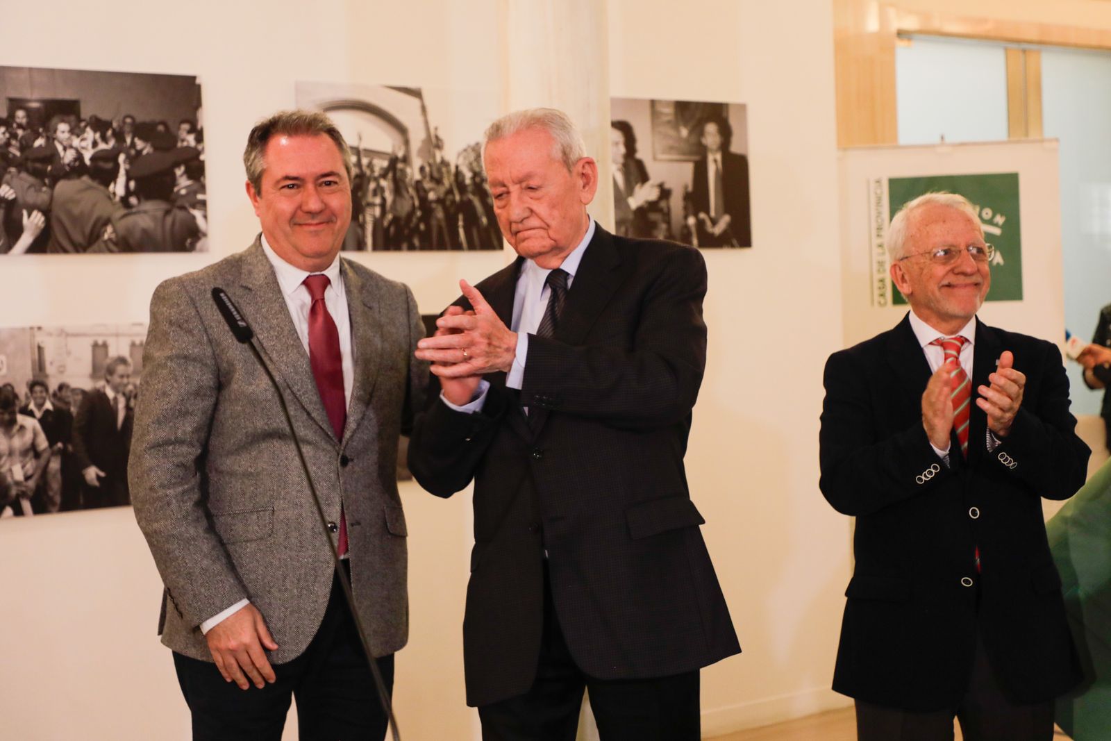 Juan Espadas, Rafael Escuredo y Manuel Pezzi.