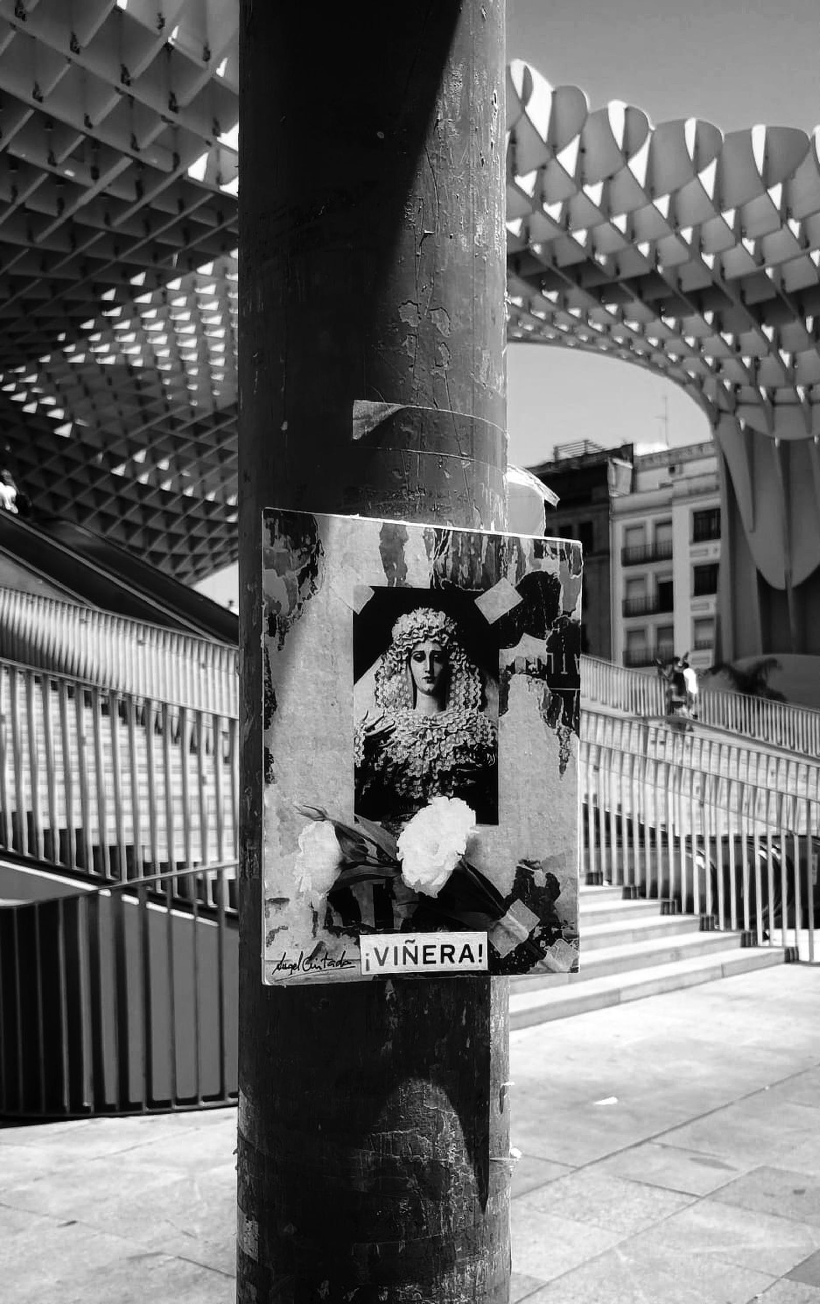 La obra de Ángel Cintado, en la Plaza de la Encarnación (las Setas) de Sevilla.