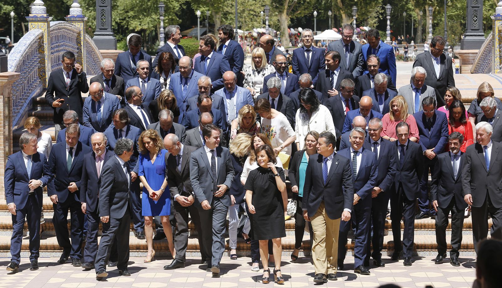 La cumbre de delegados del Gobierno en la Plaza de España, en imágenes