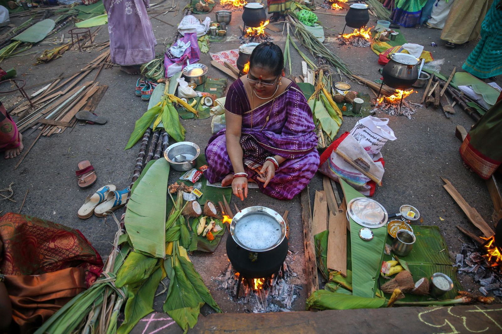 Las preciosas imágenes del Festival Thai Pongal en India