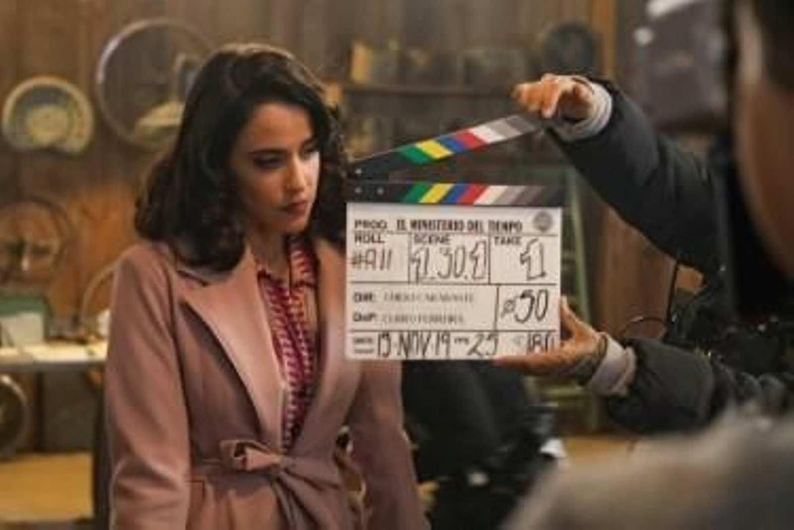 Macarena García en pleno rodaje de la temporada 4