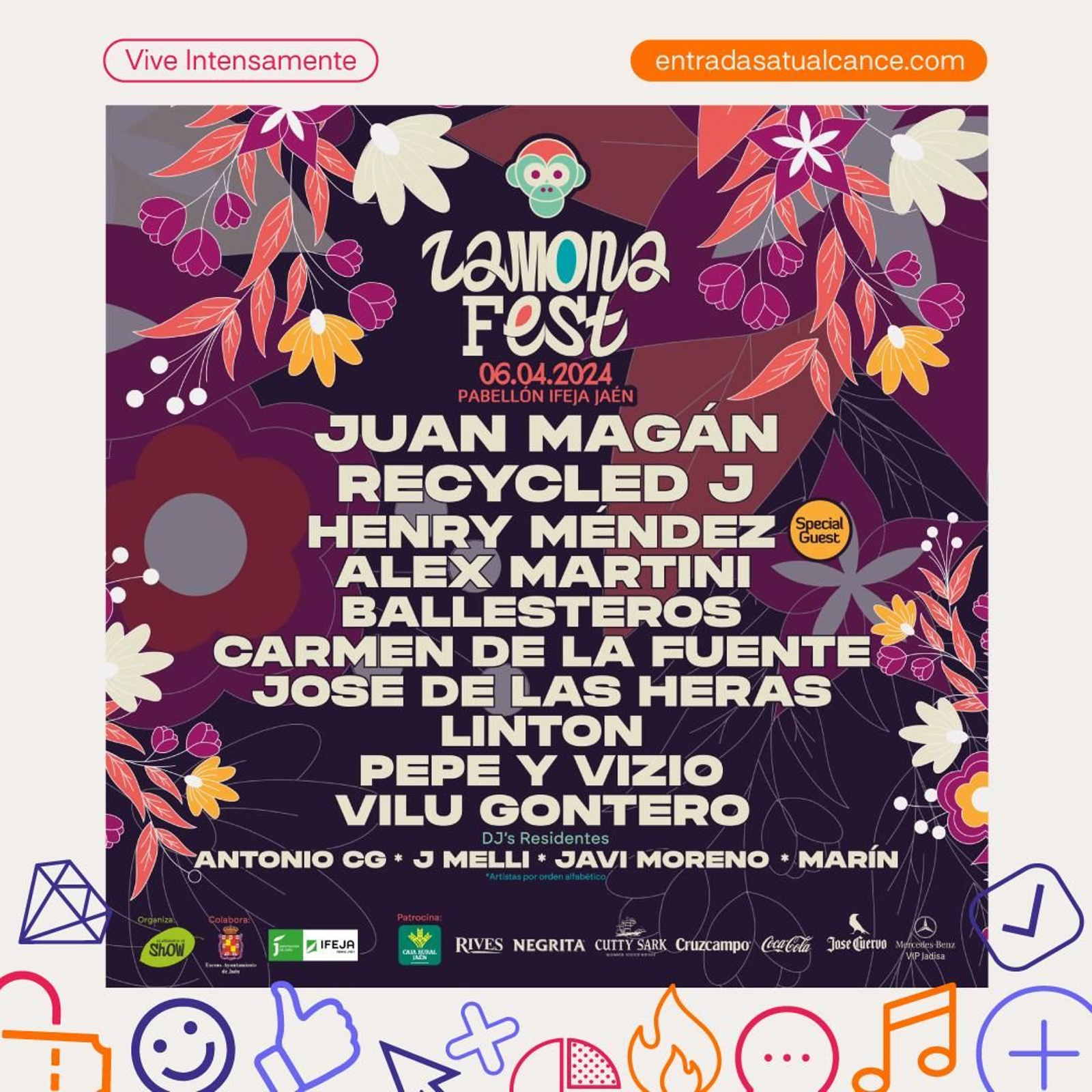 Juan Magán es el cabeza de cartel de esta primera edición de La Mona Fest en Jaén. Juan Magán es el cabeza de cartel de esta primera edición de La Mona Fest en Jaén.
