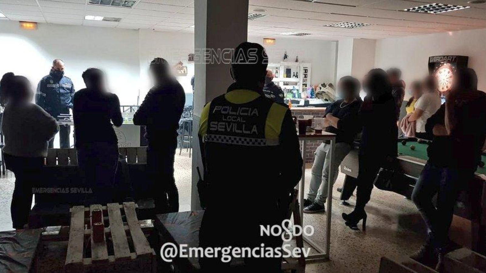 Intervención policial  en el bar de Cristo de la Sed.