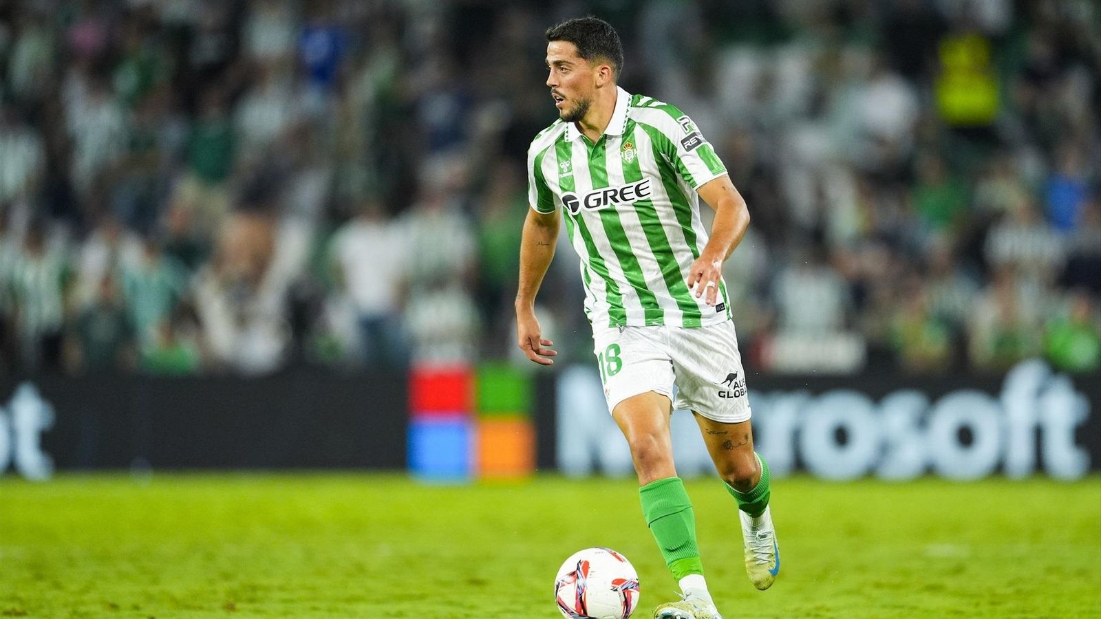 Fornals en el encuentro del Betis ante el RCD Mallorca