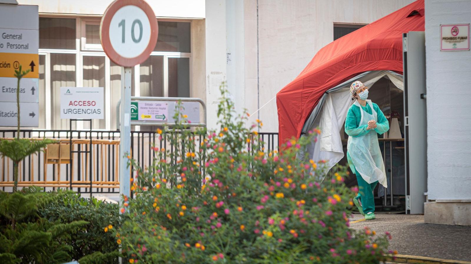 Zona de atención del coronavirus  durante las semanas del estado de alarma en el Puerta del Mar