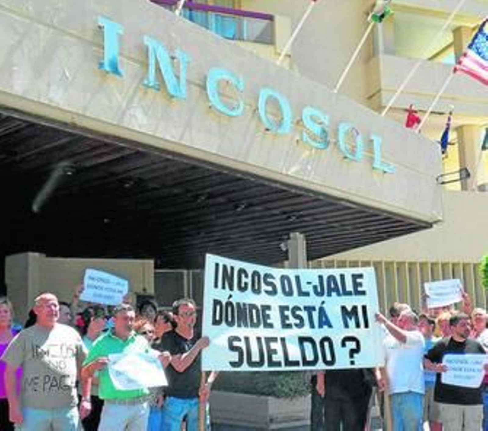 Manifestación de los trabajadores de Incosol.