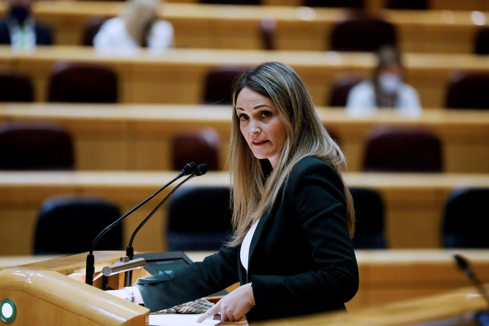 Intervención de María Ponce en una sesión del Senado.