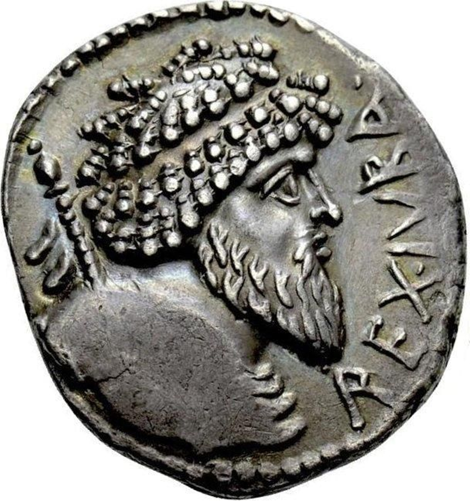 Moneda acuñada por el Rey Juba I, rey de Numidia