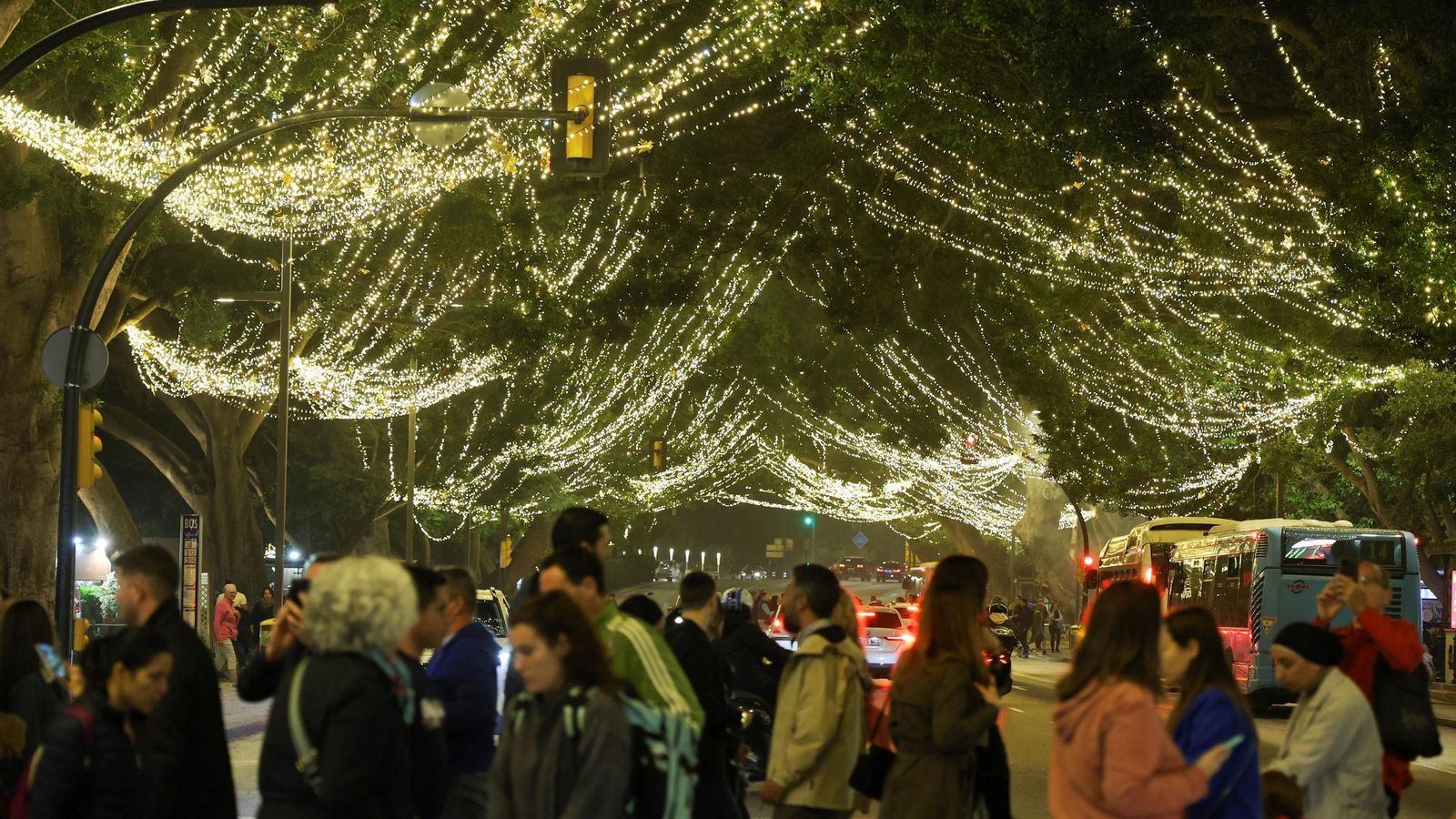 Miles de personas se congregaron para ver el encendido.