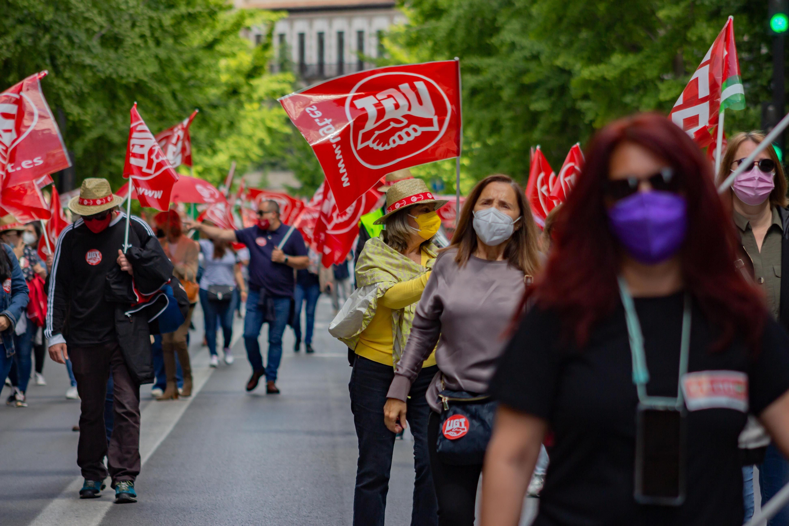 Fotos: Manifestación del 1º de Mayo en Granada