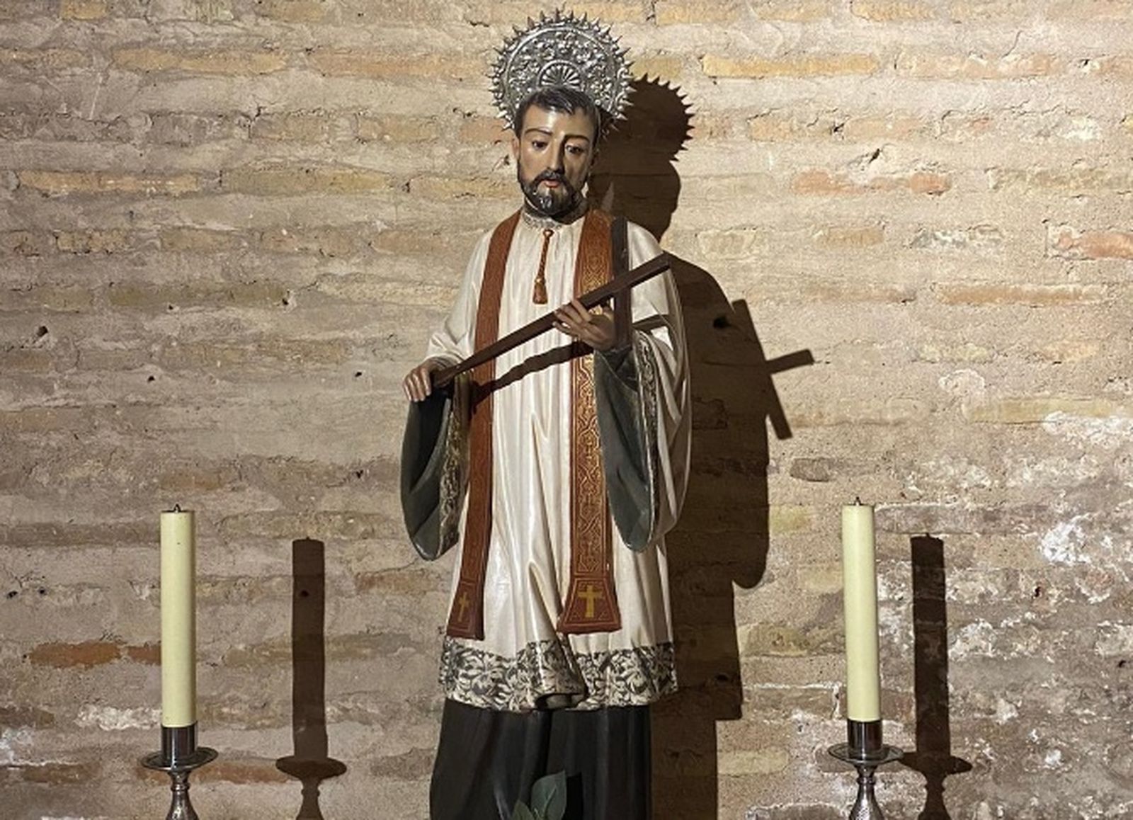 La imagen del santo ya en Santa Marina