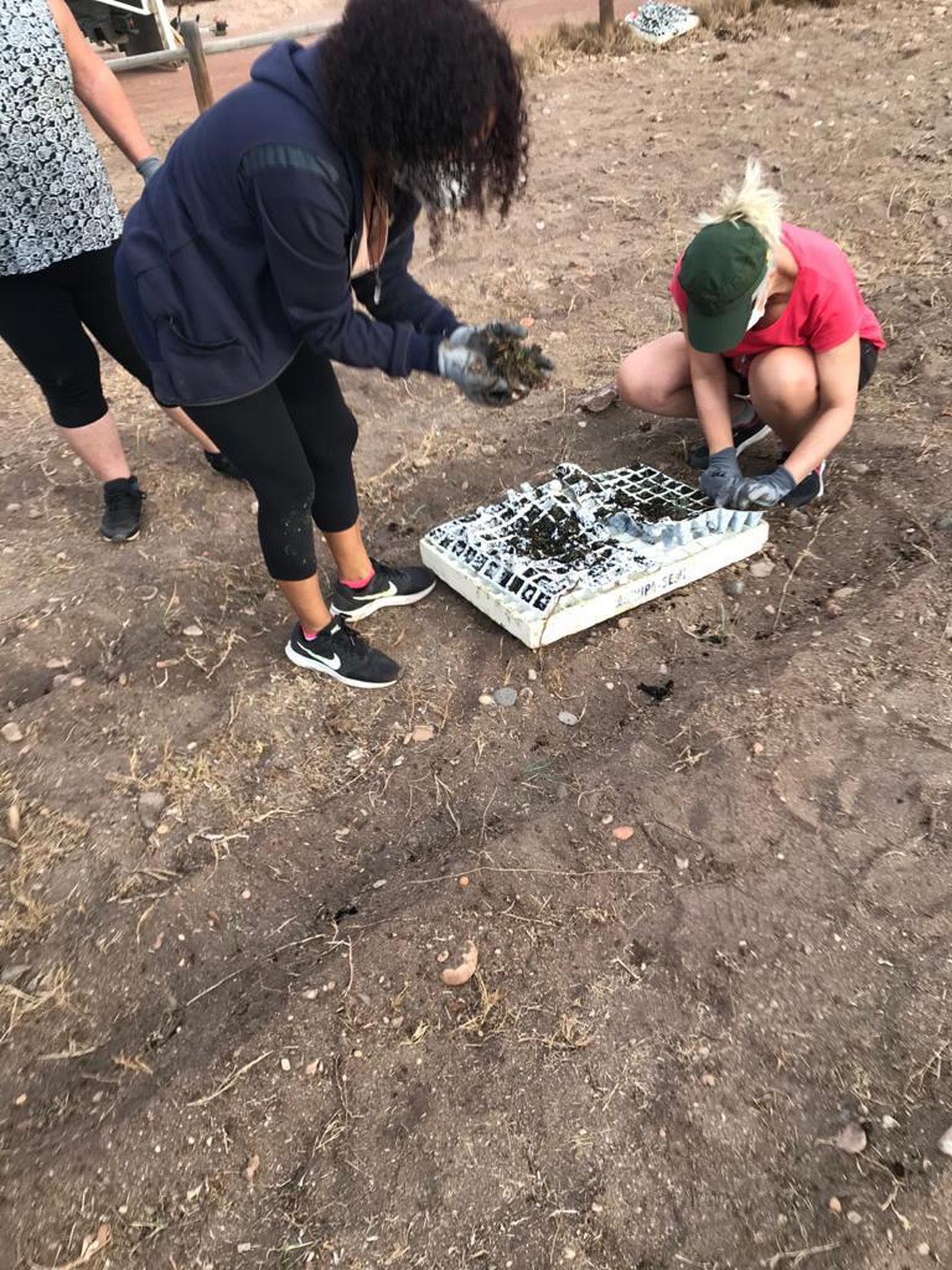 Participaron también niños en esta actividad.