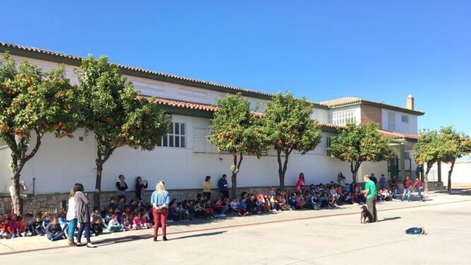 Alumnado del colegio Castillo Anzur de Puente Genil.