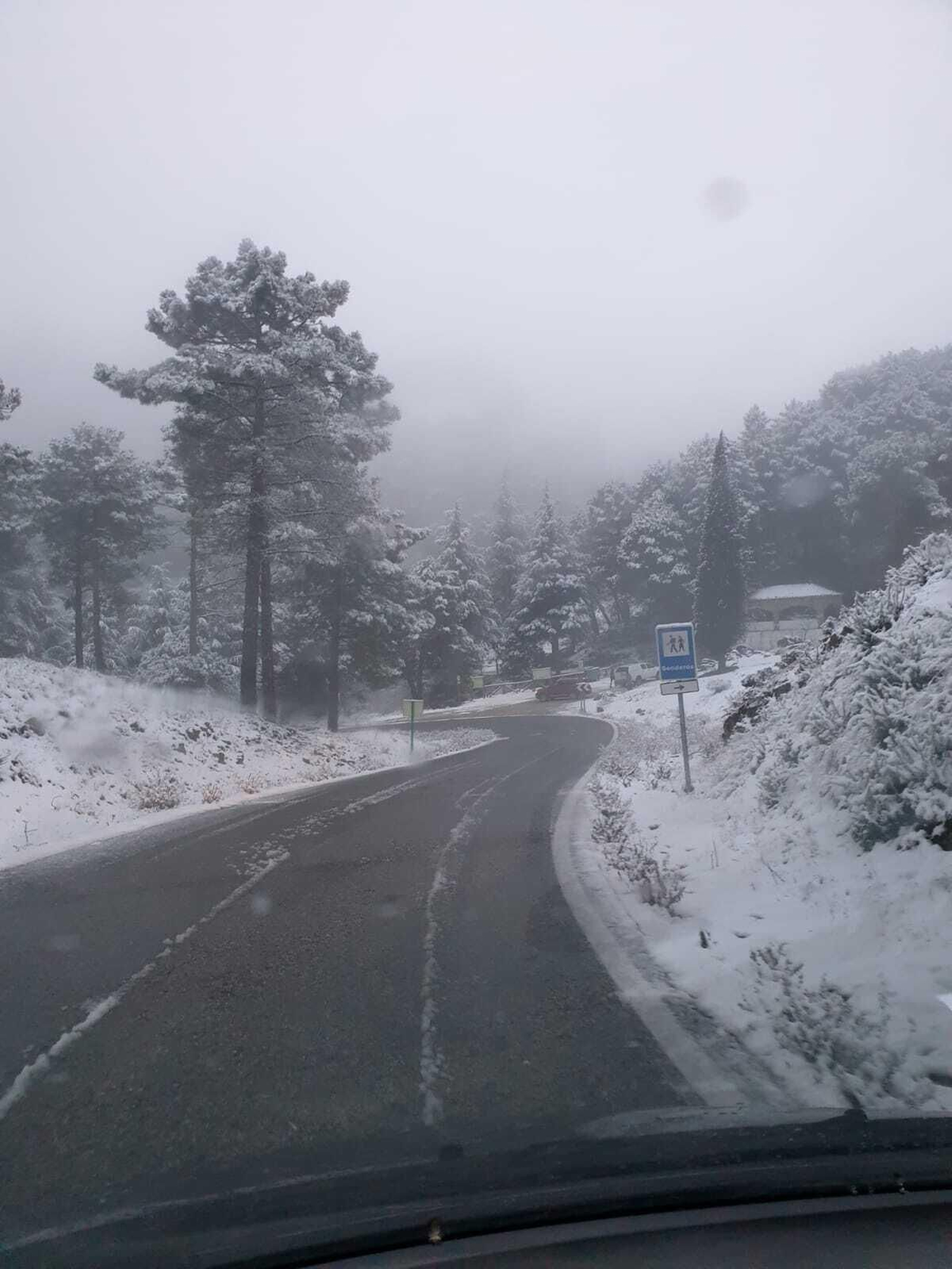 Nieve en el Puerto del Boyar.