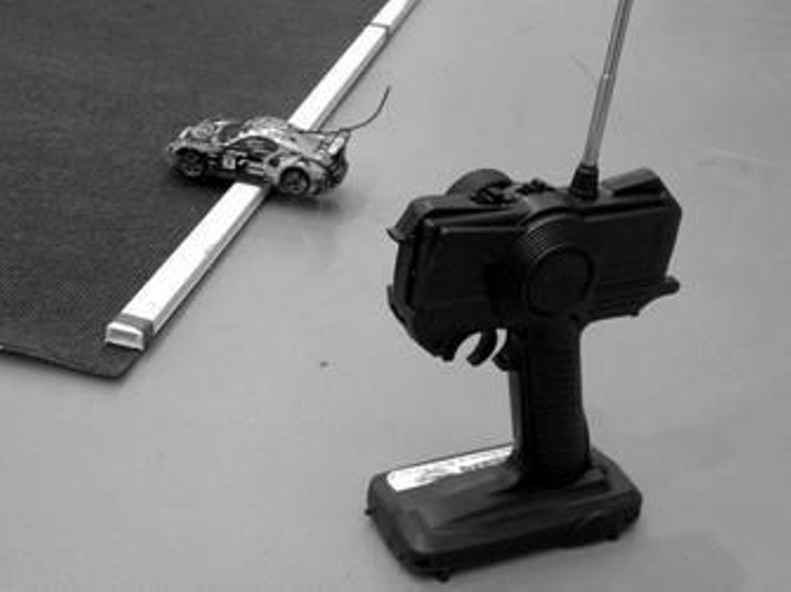 Uno de los vehículos Mini Z, de escala 1/24, con los que compiten los socios de El Castañazo.