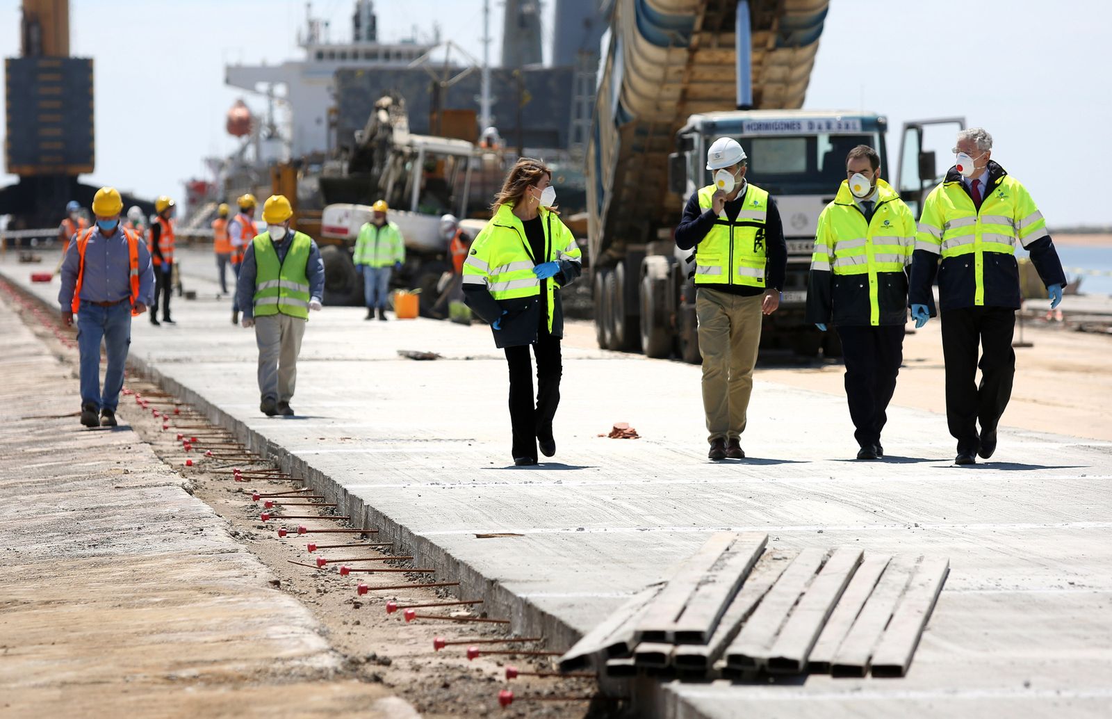 Obras en el Muelle Ingeniero Juan Gonzalo, del Puerto de Huelva
