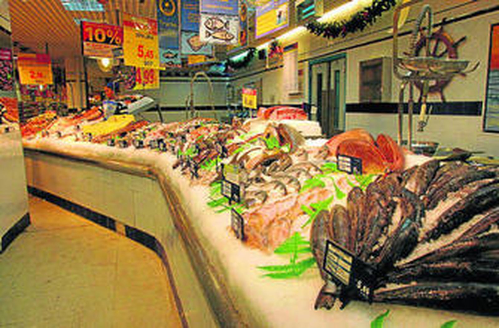 Un puesto de un mercado.