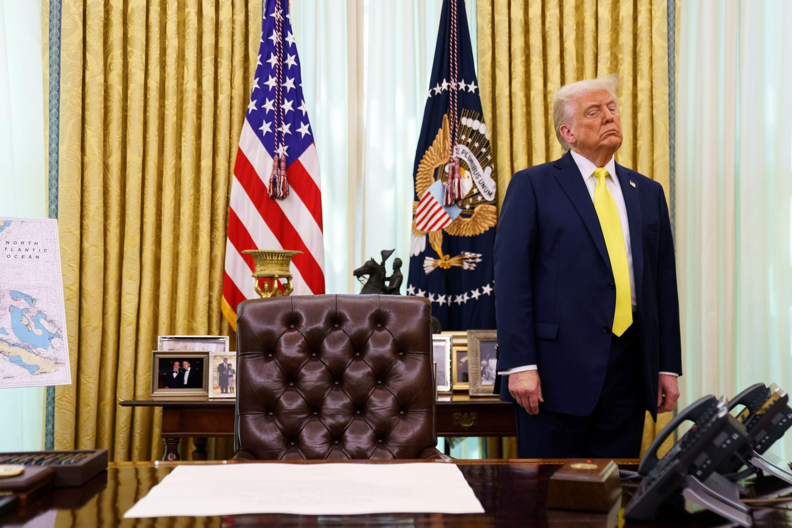 Donald Trump, en el Despacho Oval de la Casa Blanca. Donald Trump, en el Despacho Oval de la Casa Blanca.
