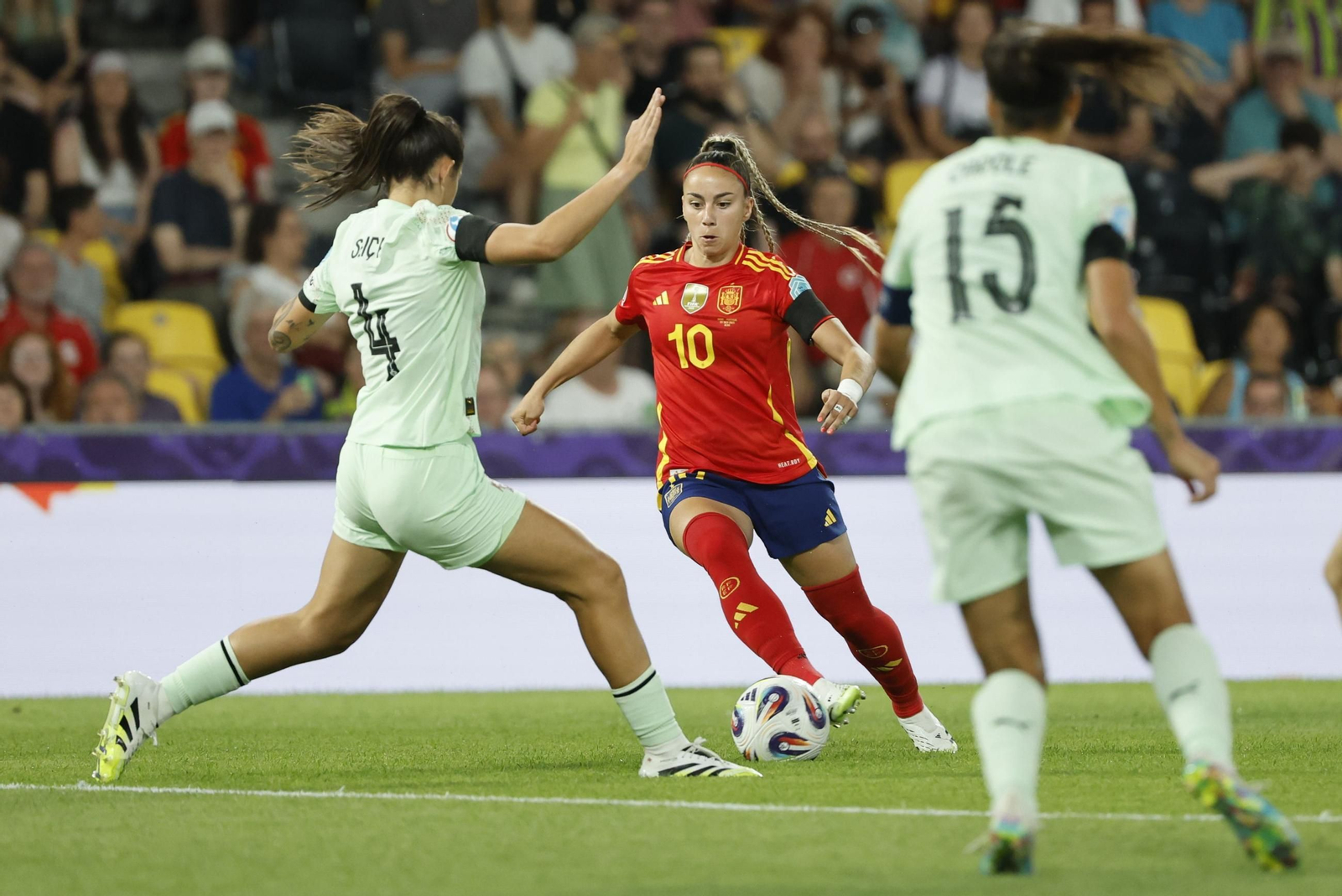 Las fotos del España - Portugal en la Eurocopa femenina