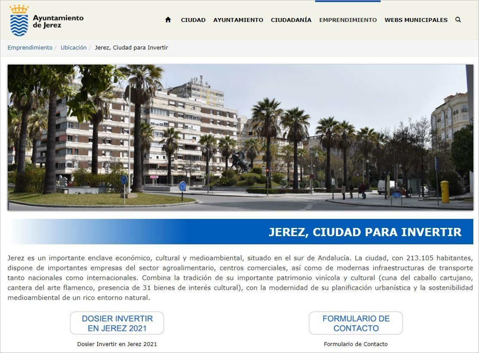 Captura del nuevo microsite de la Delegación de Reactivación Económica, Captación de Inversiones, Educación y Empleo.