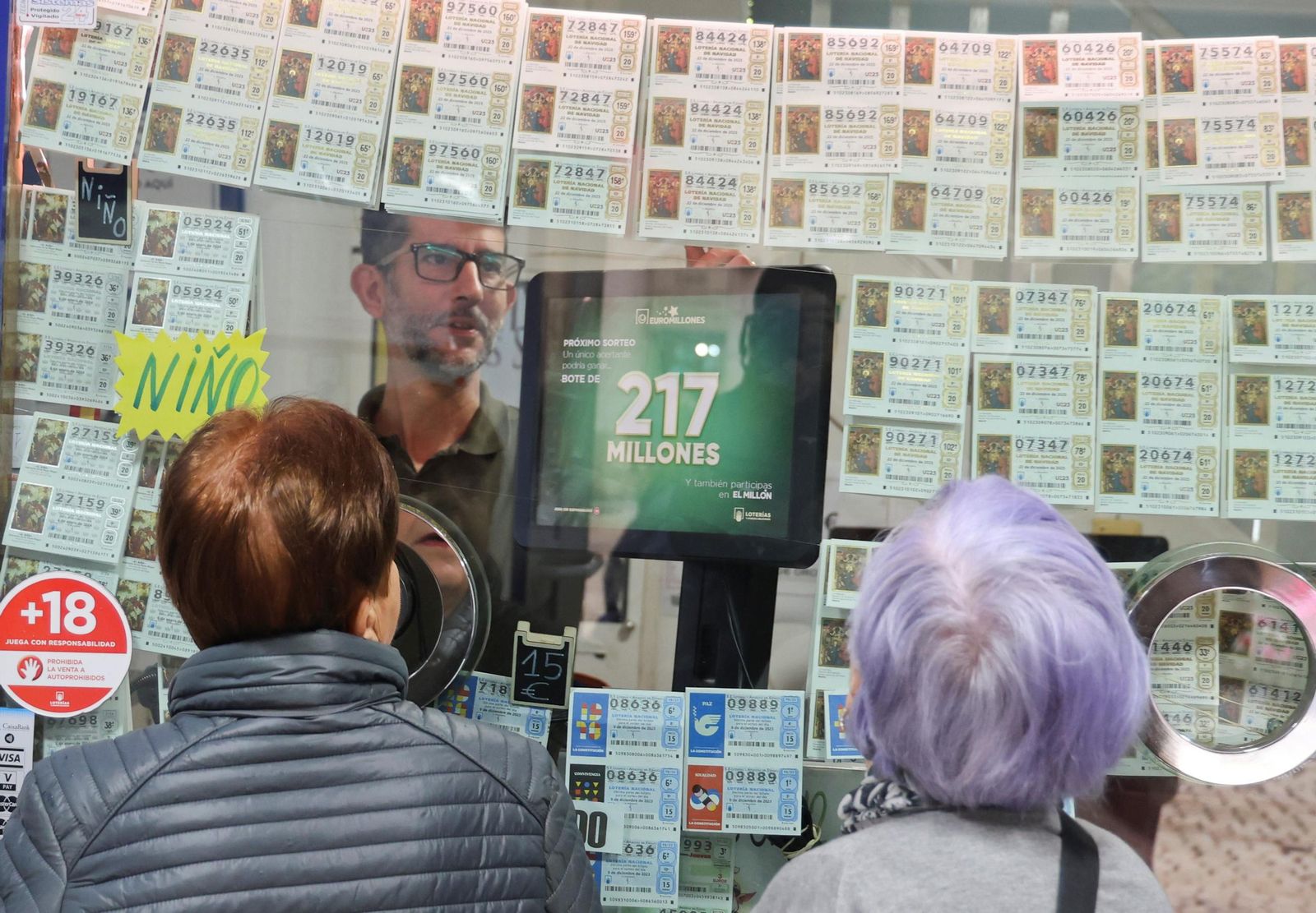 Imagen de archivo de una administración de lotería.