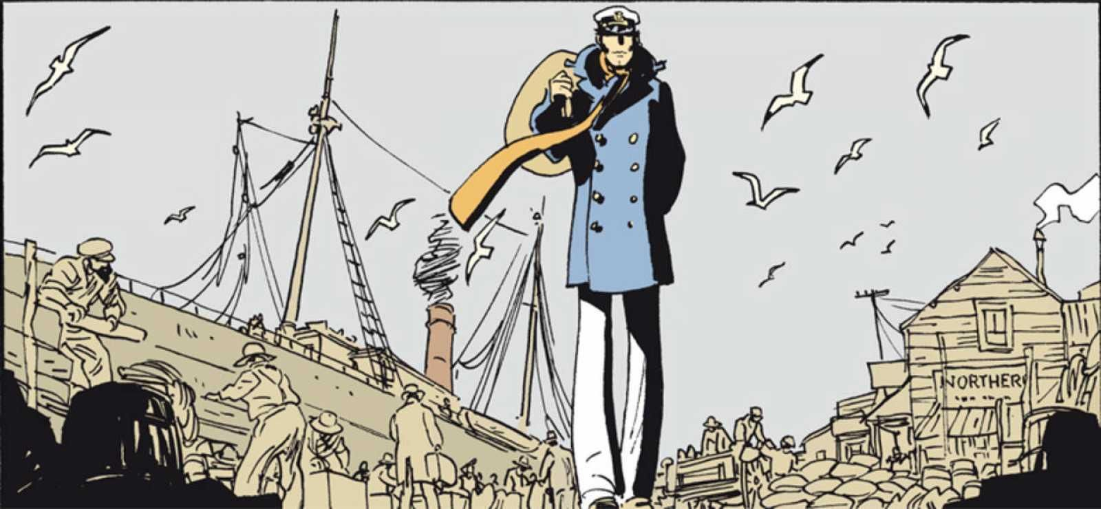Corto Maltés, en una viñeta del autor italiano.