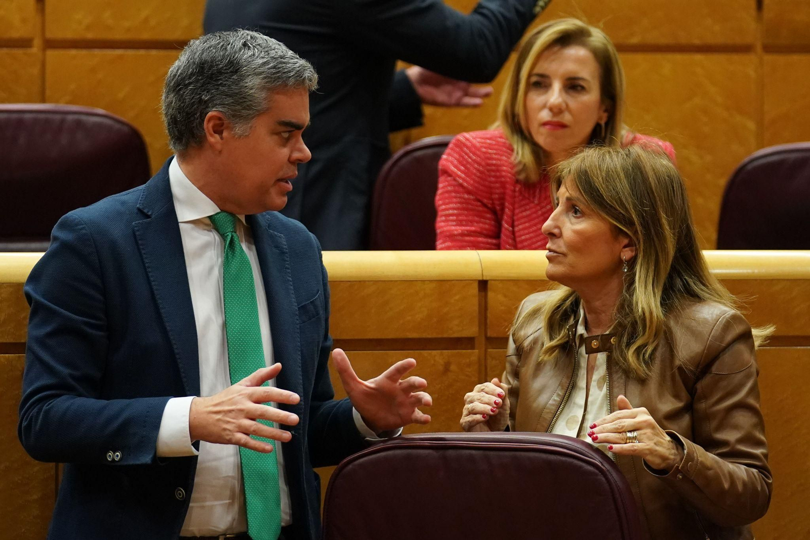Los senadores del PP por Granada Vicente Azpitarte y Eva Martín