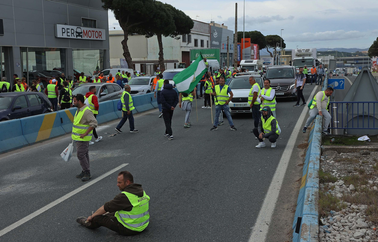 Imágenes de las protestas de los agricultores en Algeciras