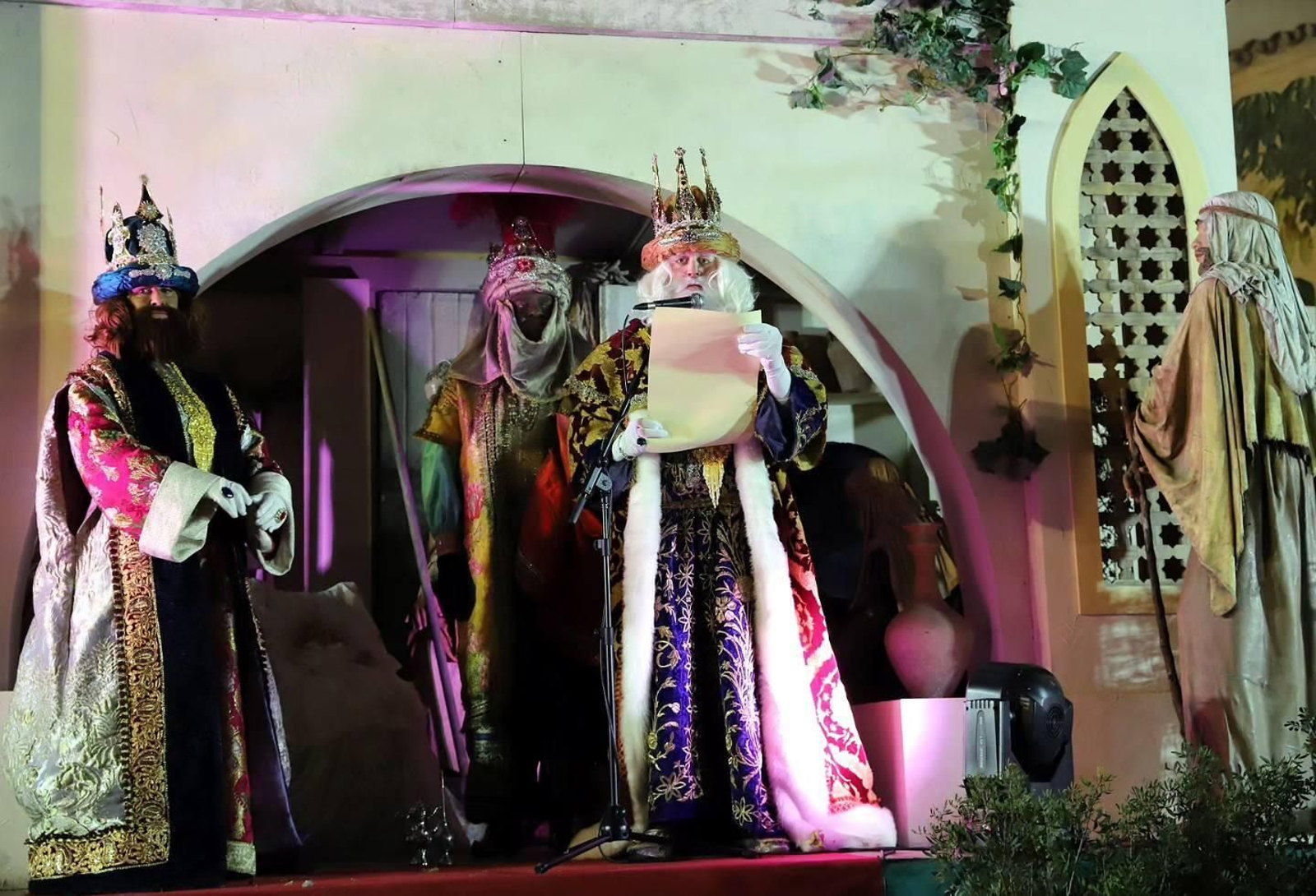 Melchor, durante su discurso en el Belén Monumental.