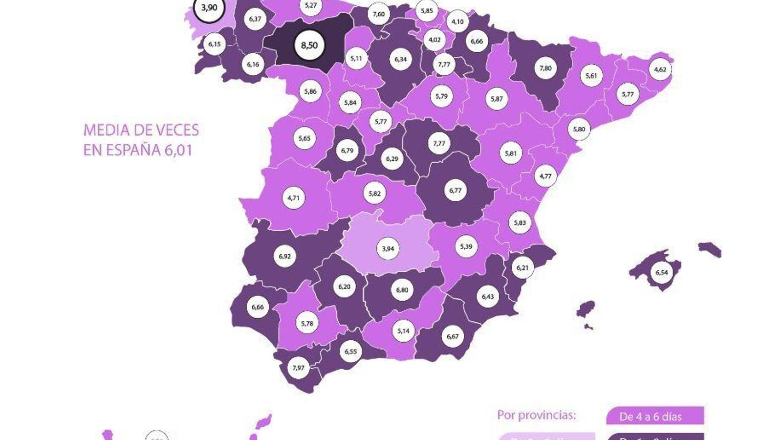 Mapa del consumo de porno en España.