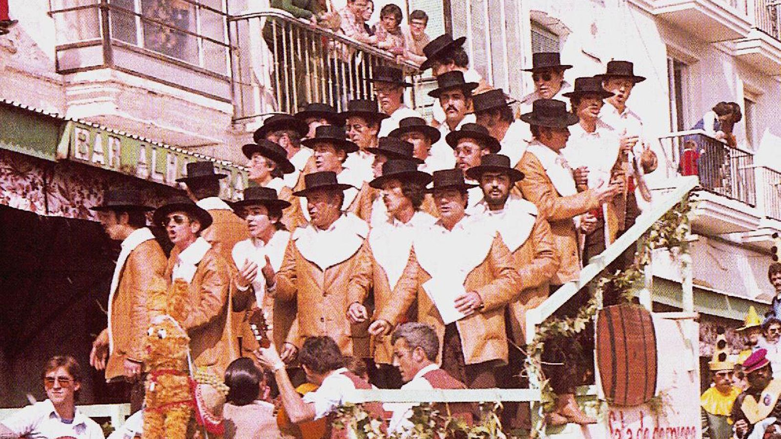 El coro 'Los viñeros', segundo premio de 1980.