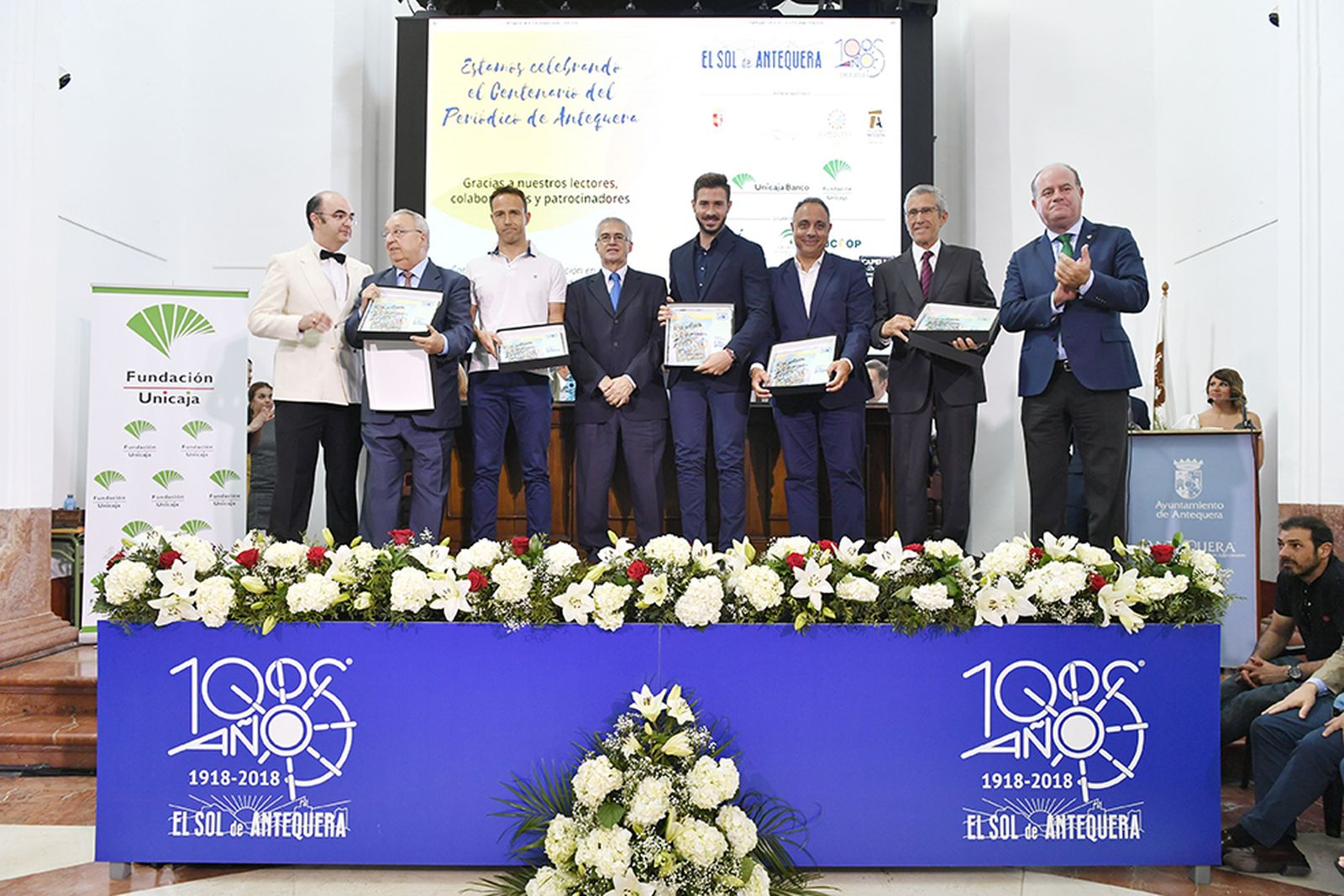 Los galardonados con el Premio del Deporte en la gala.