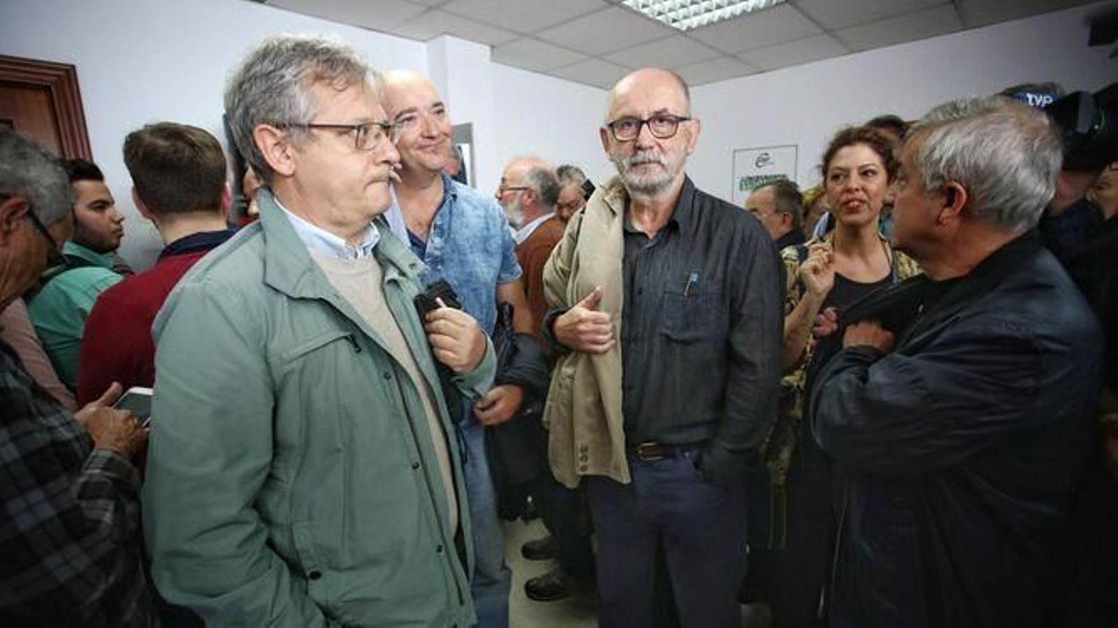 Miembros de Europa Laica, durante el juicio por la medalla de oro a la Patrona de Cádiz celebrado en 2018.