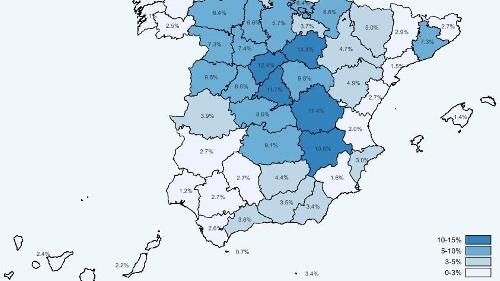Mapa de la seroprevalencia en España. Mapa de la seroprevalencia en España.