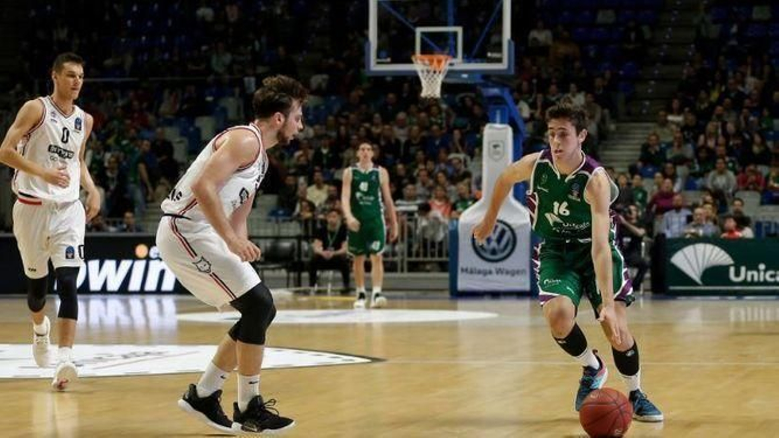 Pablo Sánchez, en su debut en la Eurocup.