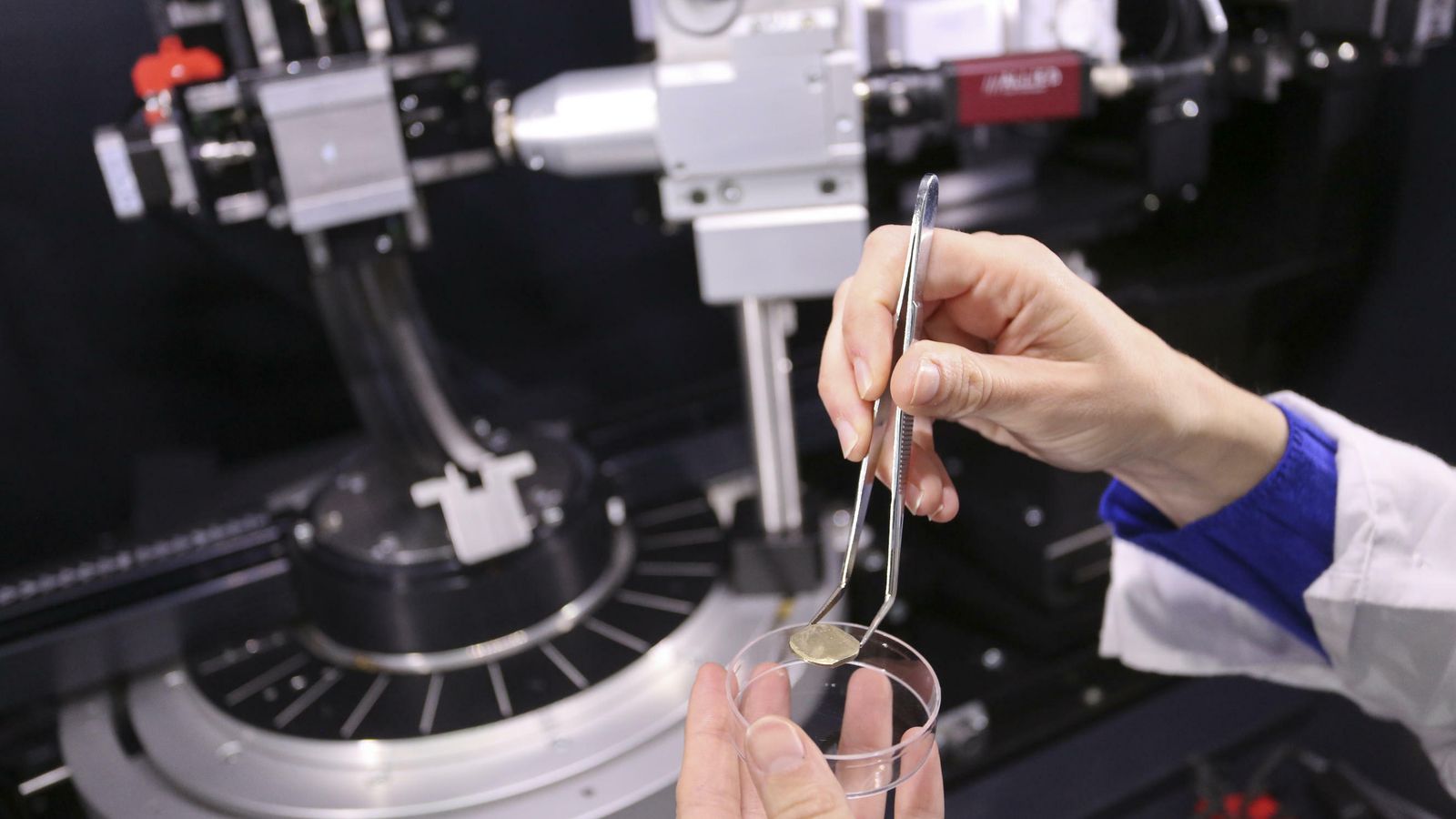 Una muestra lista para analizar.