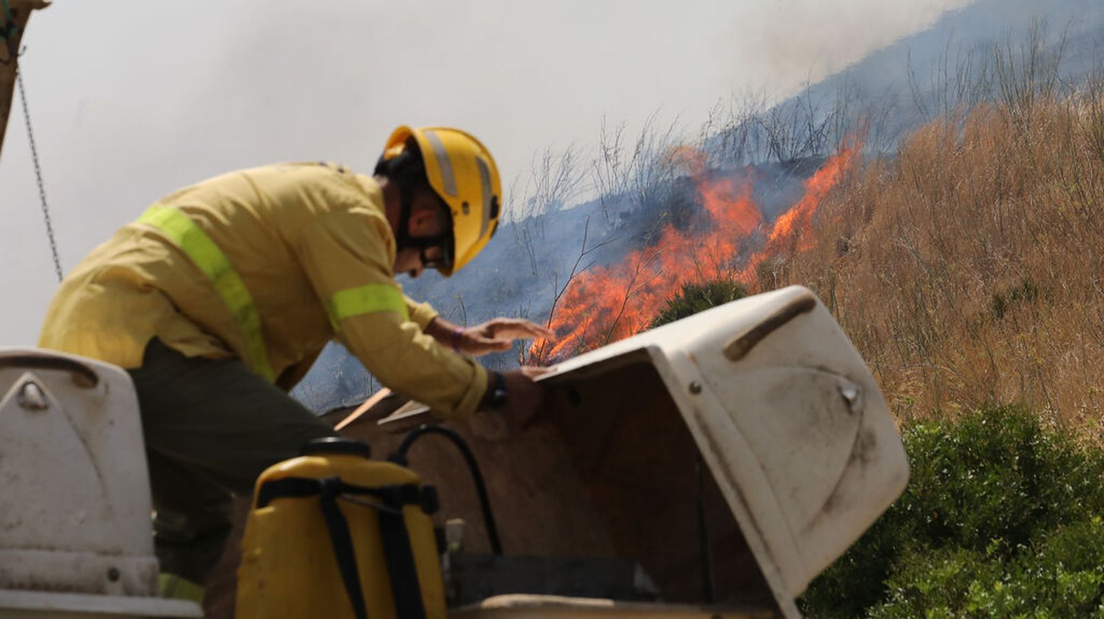 Grave incendio en la campiña de Jerez