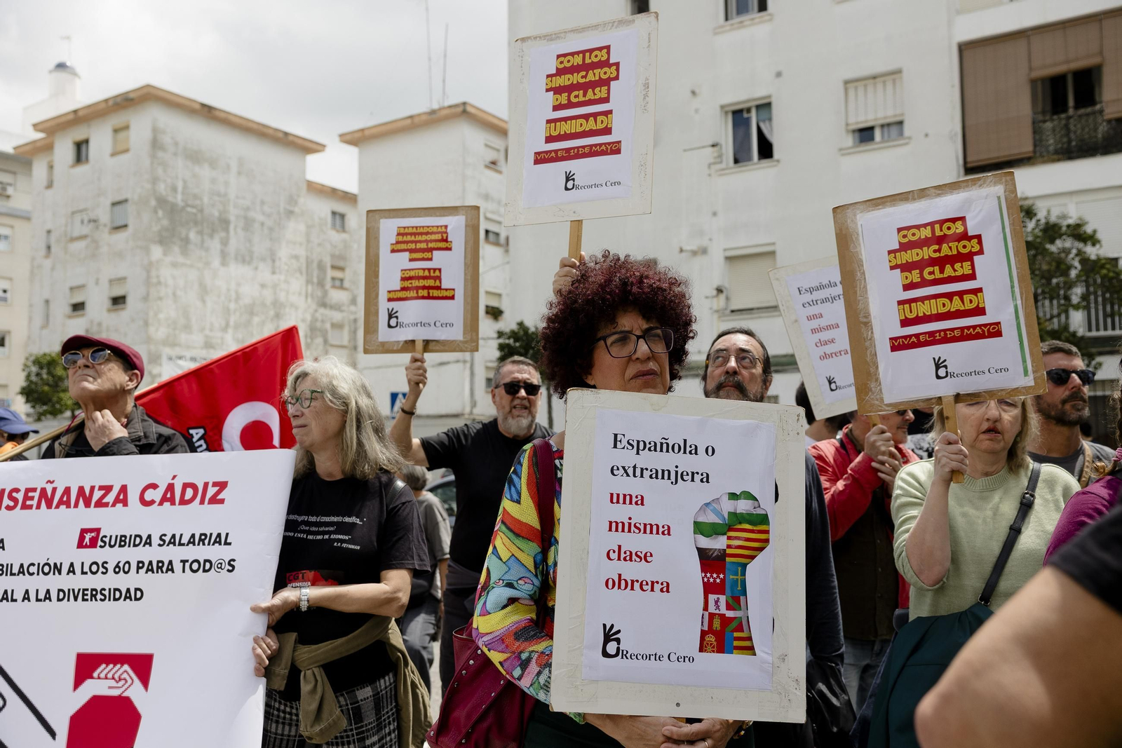 Imágenes de la manifestación del 1 de Mayo en Cádiz