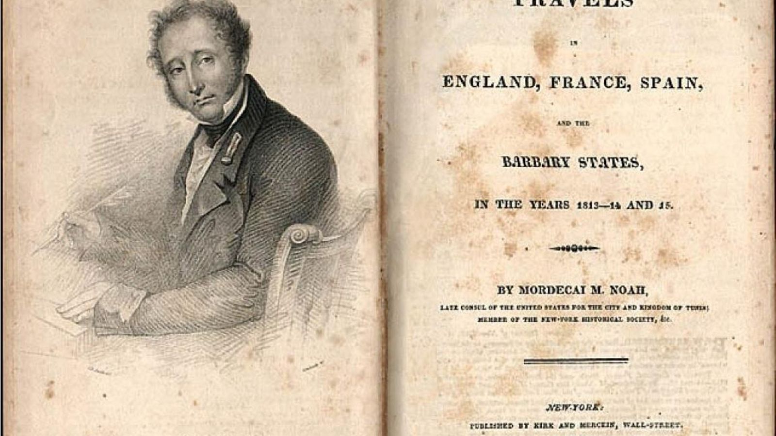 Mordecai Manuel Noah y su libro.