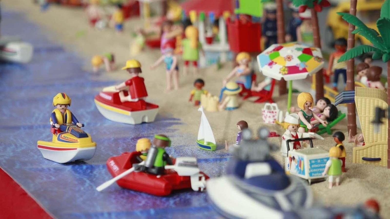 Las fotos de la exposición de las figuras de Playmobil