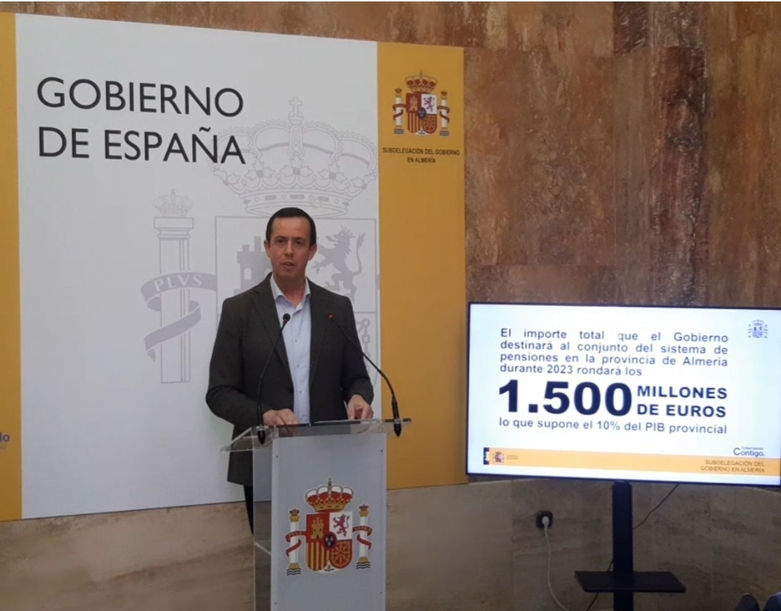 José María Martín, subdelegado de Gobierno en Almería durante la rueda de prensa