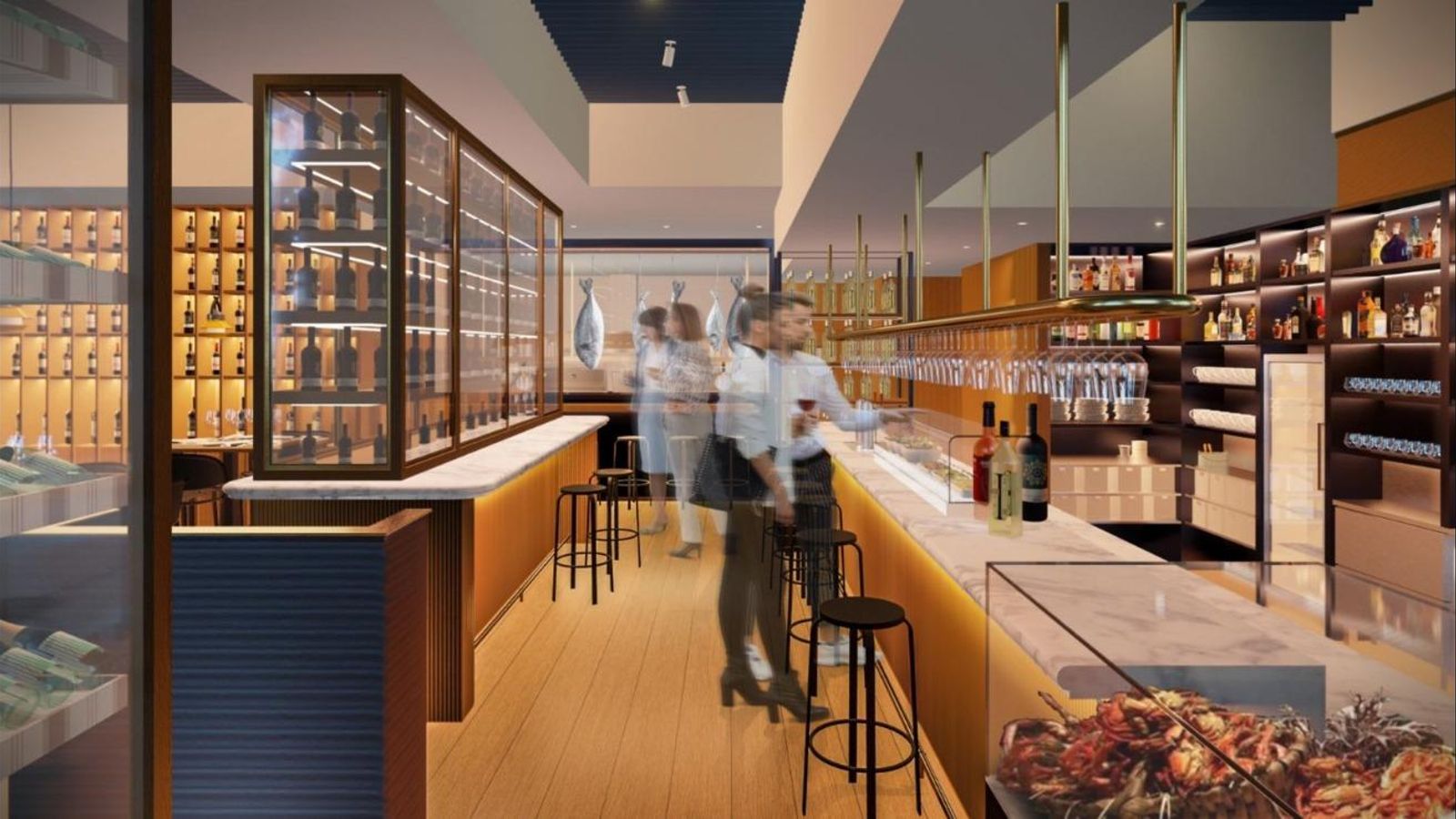 Recreación del interior de Caladero