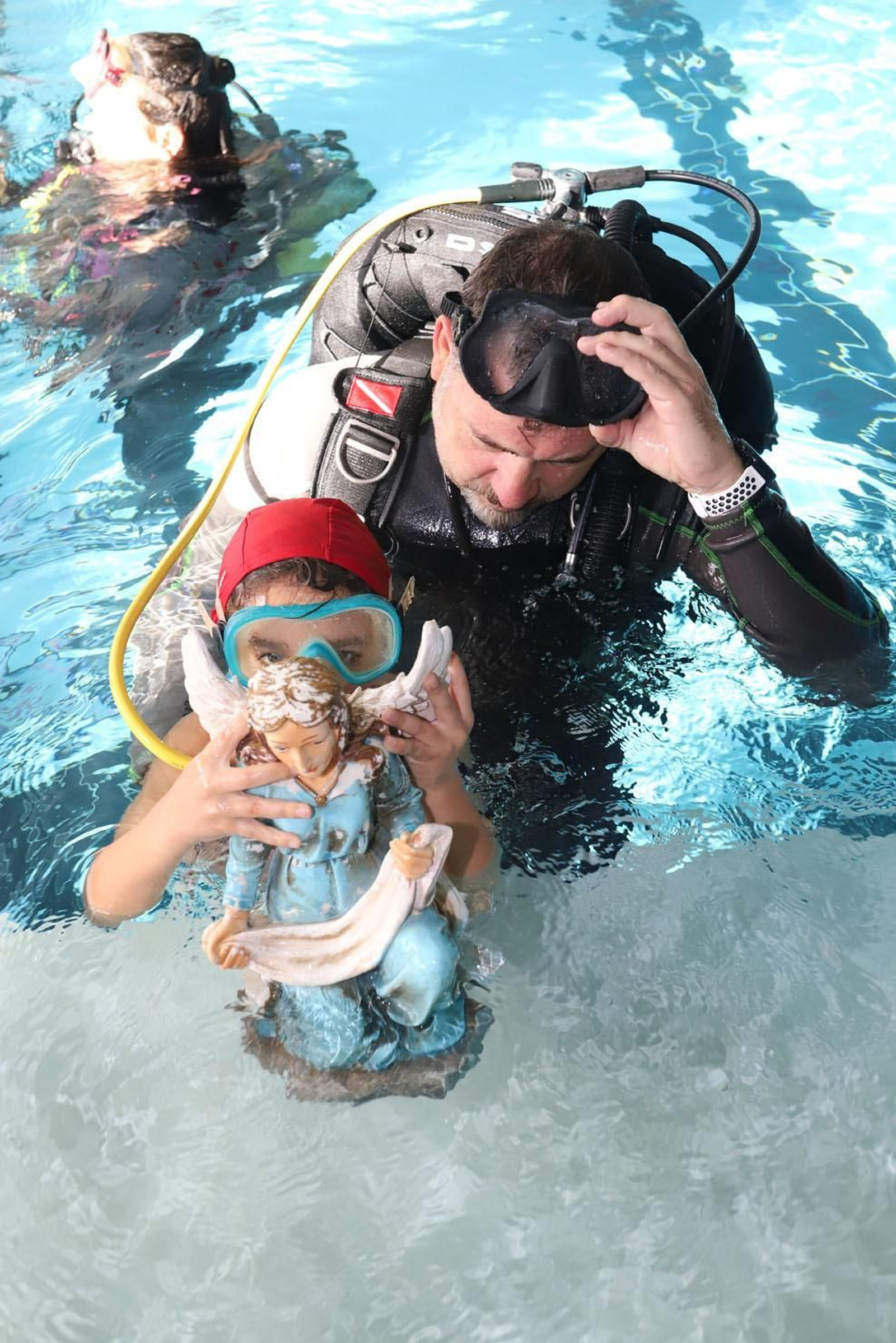 Imágenes del belén acuático en el Andrés Estrada