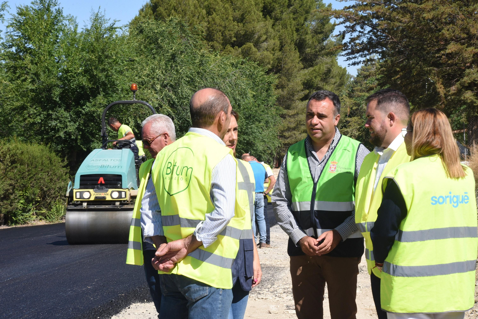 Visita del presidente provincial a las obras en la carretera GR-4302 Visita del presidente provincial a las obras en la carretera GR-4302