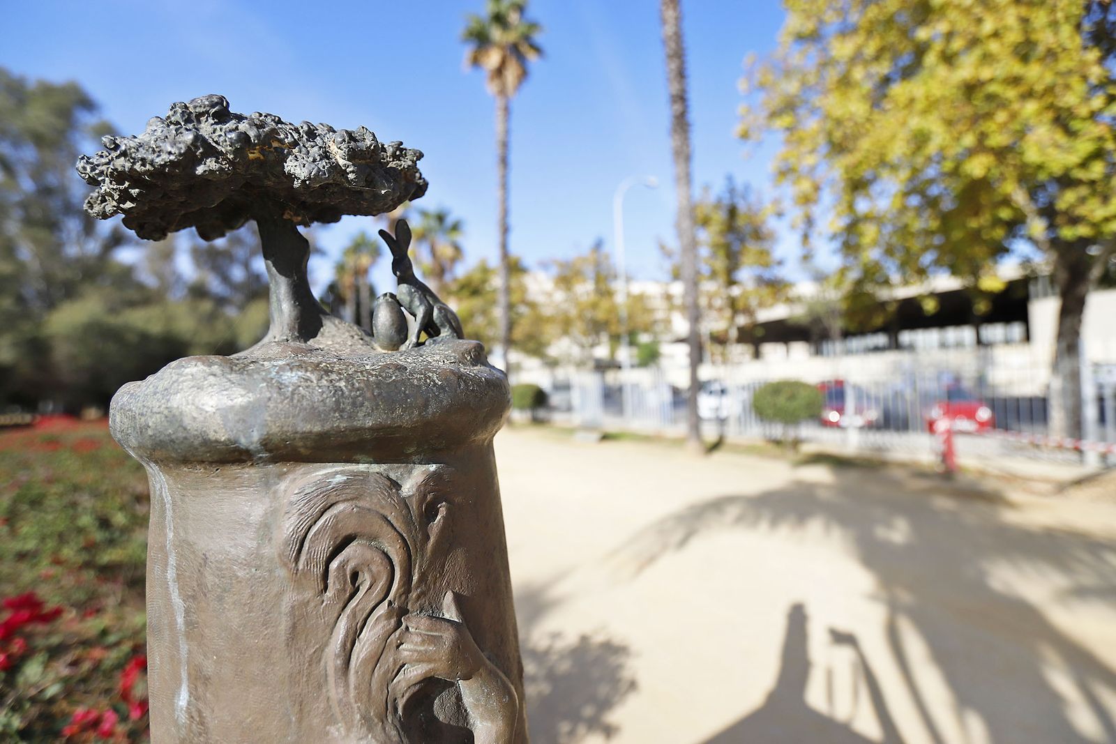 Imágenes del actual estado de las esculturas del museo al aire libre de Huelva