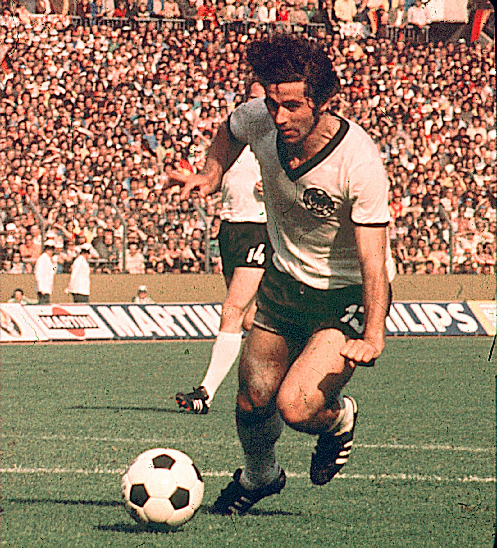 Gerd Müller, en un partido con la selección alemana.