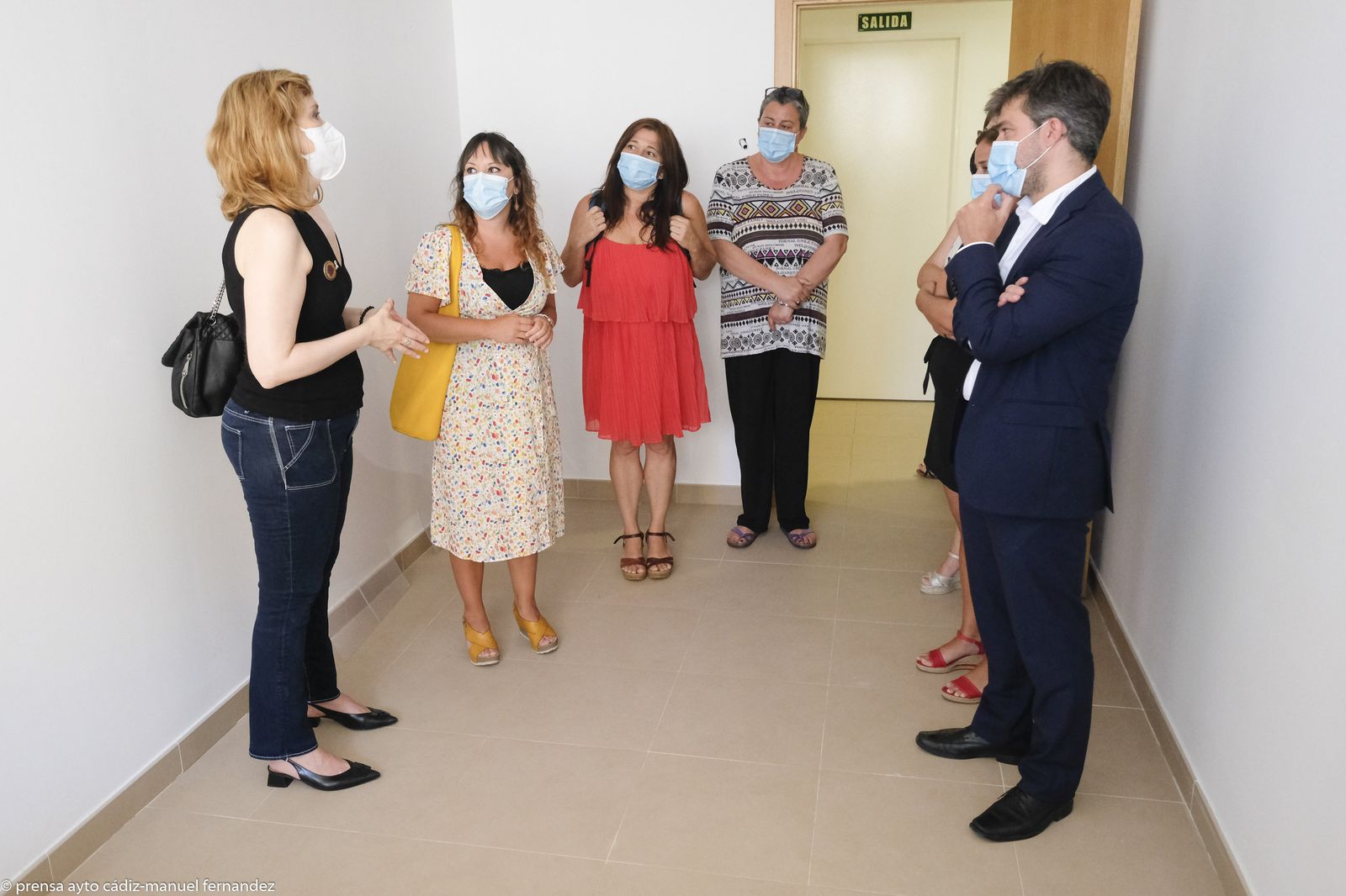 Un momento de la visita.